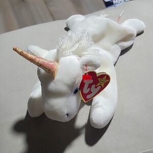 Ty Beanie Baby Mystic Iridescent Unicorn Errors, Tush Tag 1993, B-day 1994
